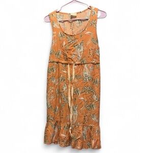 Lovely Melody Orange Floral Mini Dress